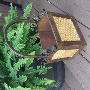 Wood and metal basket
